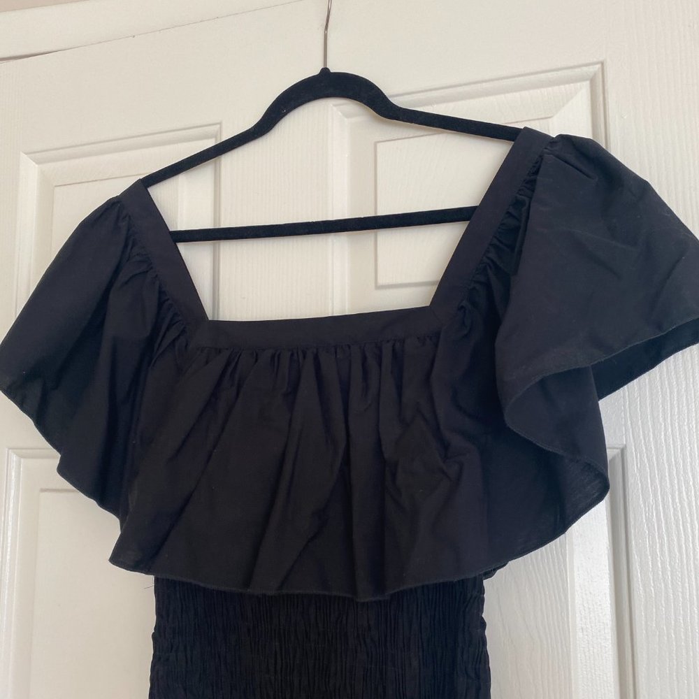Solid and Striped Ruffle Dress - Picture 7 of 7